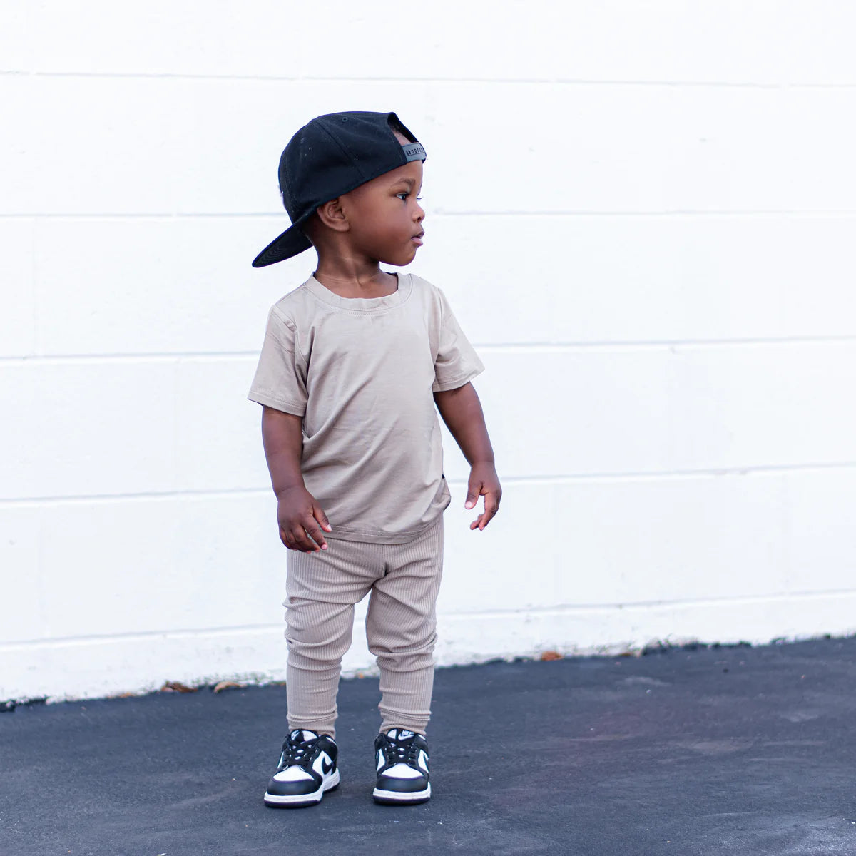 'Mushroom' Ribbed Bamboo Legging