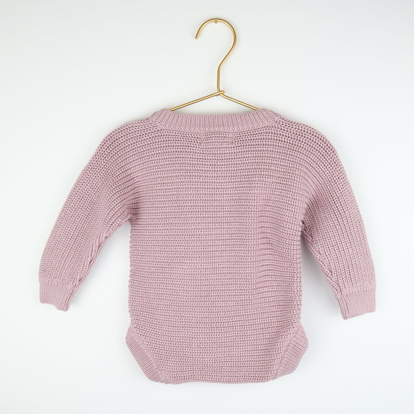 'Mauve Desert' Long Sleeve Chunky Knit Bodysuit