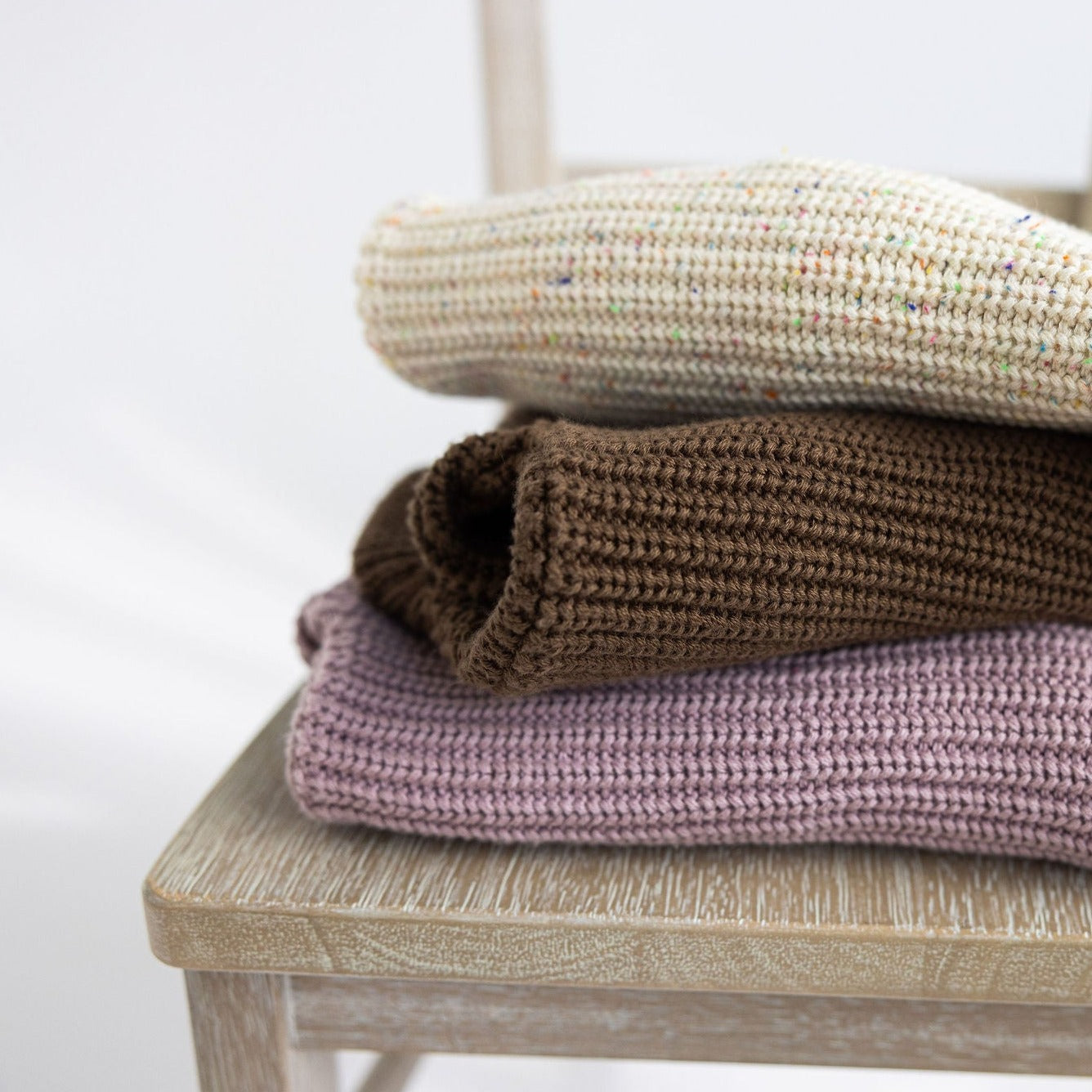 'Vanilla Confetti' Long Sleeve Chunky Knit Bodysuit