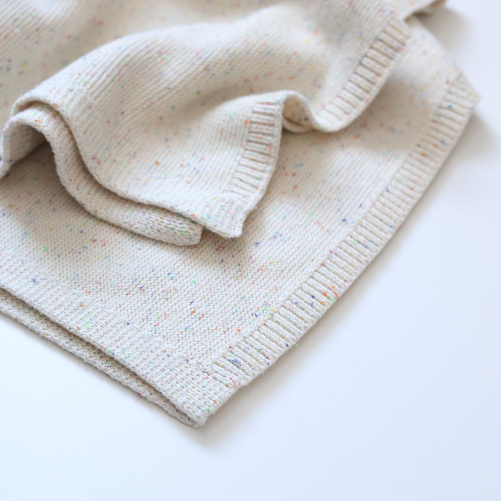 Vanilla Confetti Knit Baby Blanket