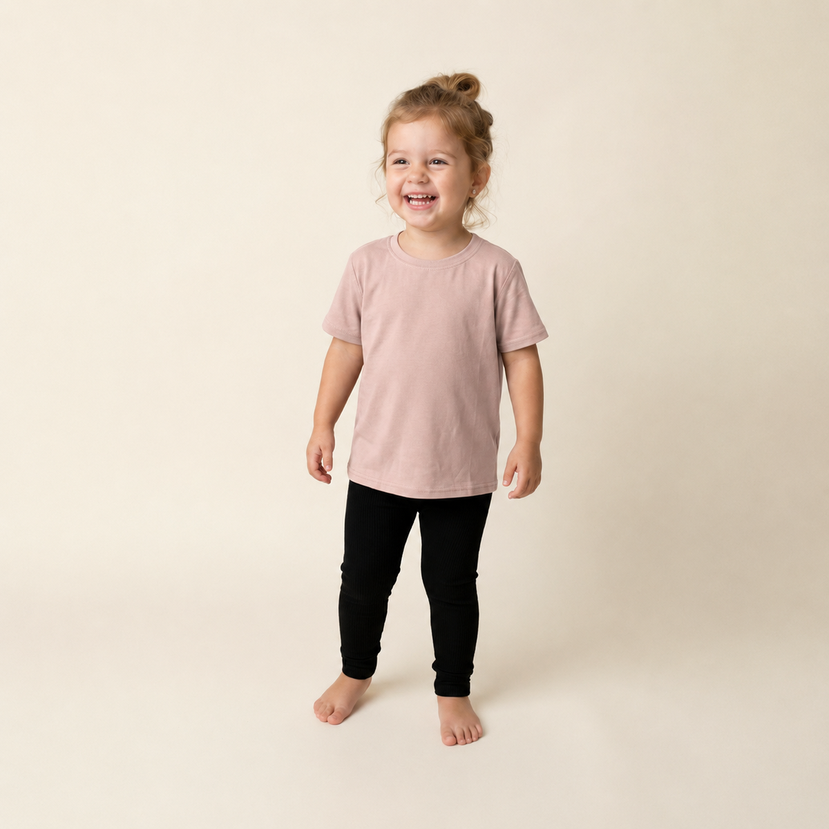 Midnight Ribbed Bamboo Baby Legging
