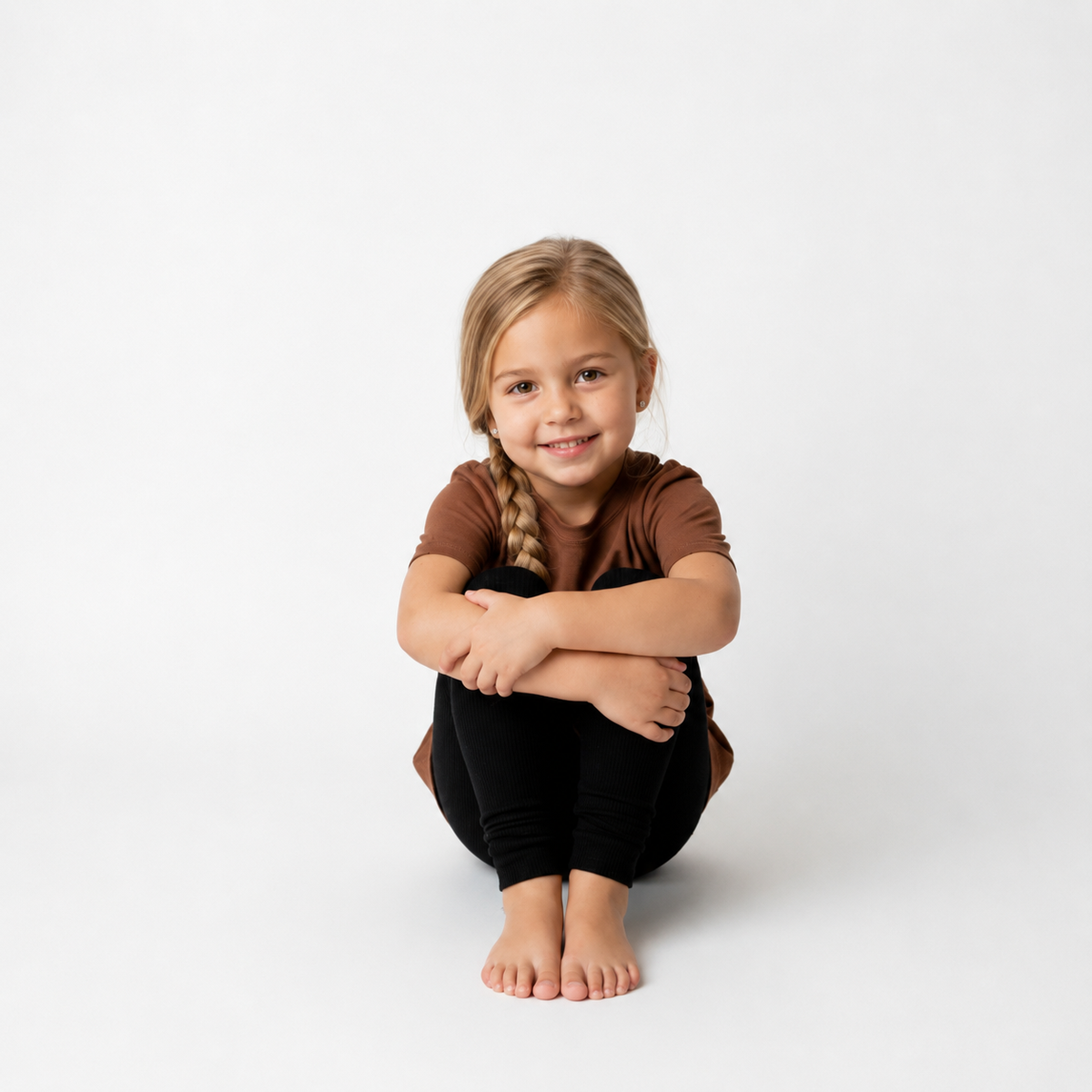 Midnight Ribbed Bamboo Baby Legging