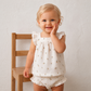 Colette Muslin Baby & Kids Tank and Bloomer Set - Palmer Floral / Dune + Laguna
