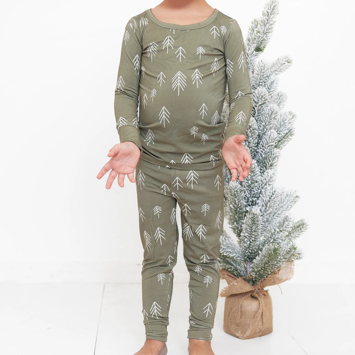 'Christmas Tree Green' Bamboo 2 Piece Set