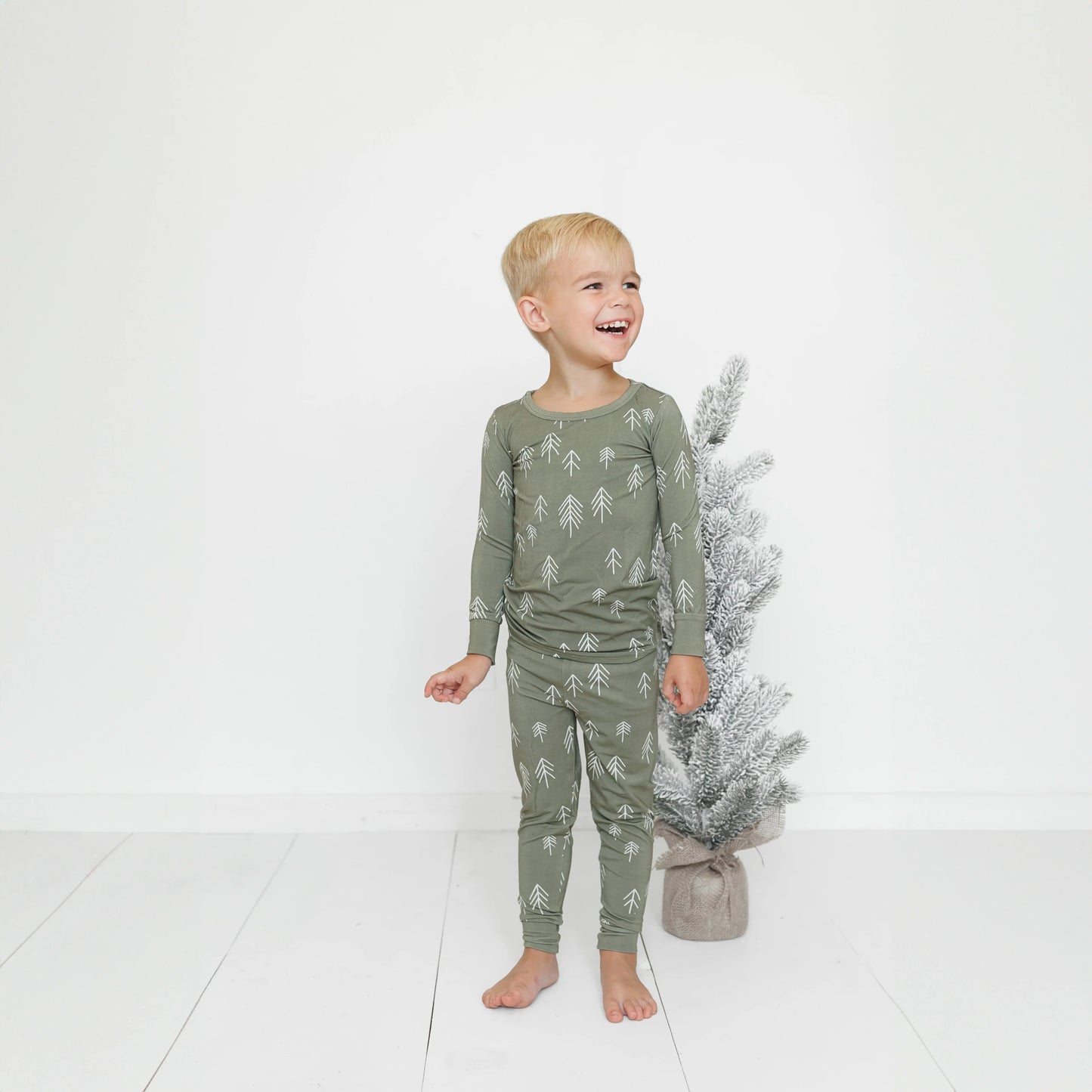 'Christmas Tree Green' Bamboo 2 Piece Set