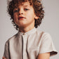 Taupe Clay Kids Button Top
