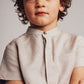 Taupe Clay Kids Button Top