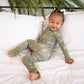 'Christmas Tree Green' Bamboo Zip Romper