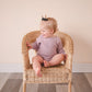 Mauve Desert Long Sleeve Chunky Knit Baby Bodysuit