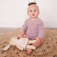 Mauve Desert Long Sleeve Chunky Knit Baby Bodysuit