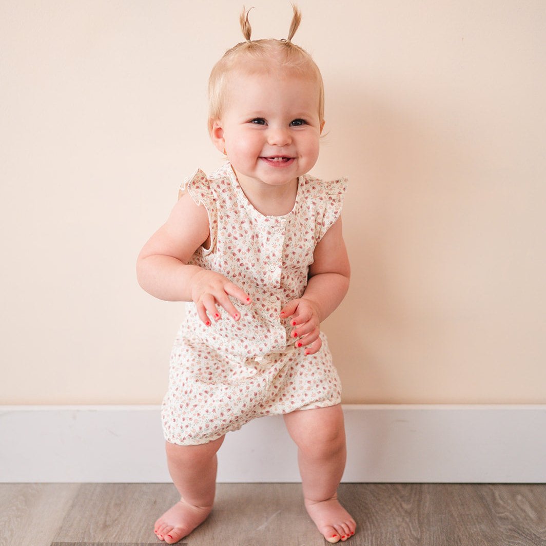 Berry Joy Floral Baby Amelia Romper