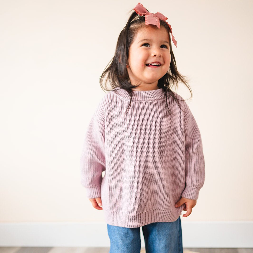 'Mauve Desert' Chunky Knit Sweater