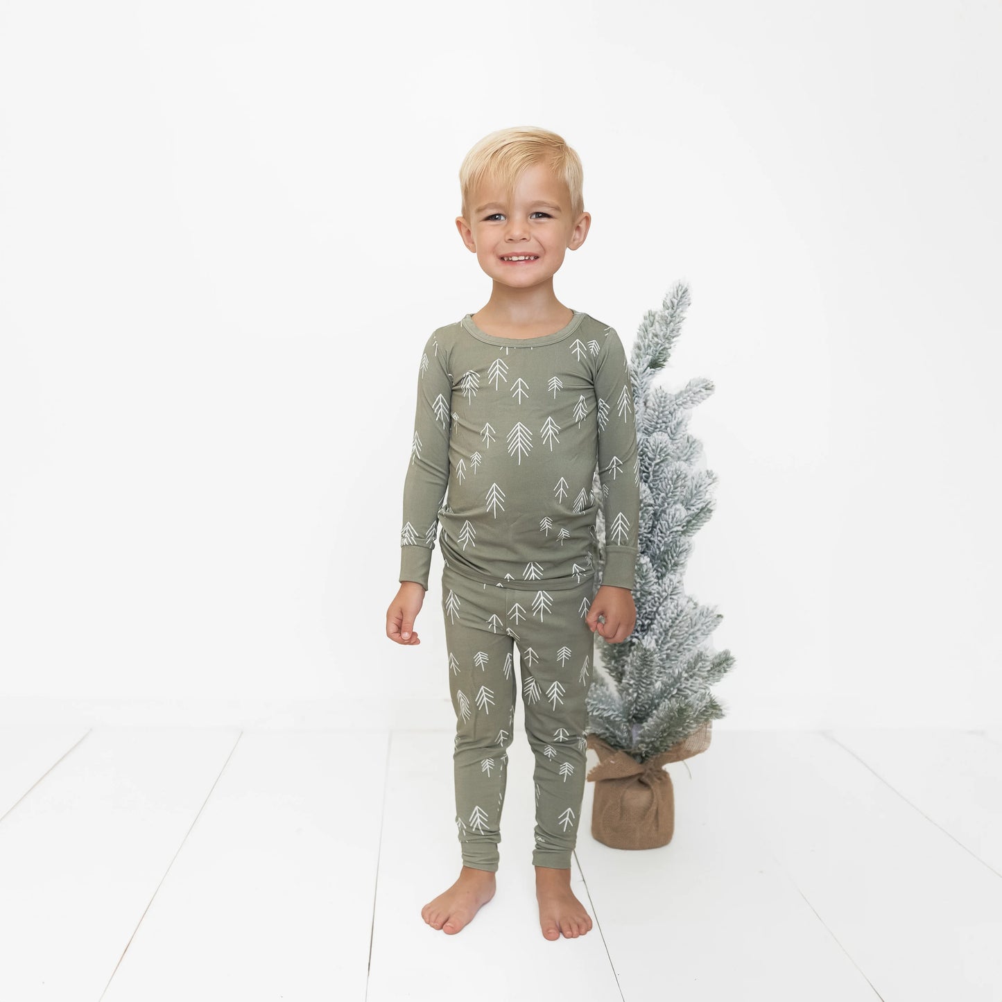 'Christmas Tree Green' Bamboo 2 Piece Set