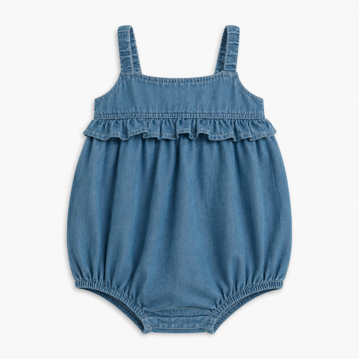 Gemma Chambray Baby Bubble Romper
