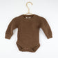 'Chocolate' Long Sleeve Chunky Knit Bodysuit