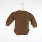 'Chocolate' Long Sleeve Chunky Knit Bodysuit