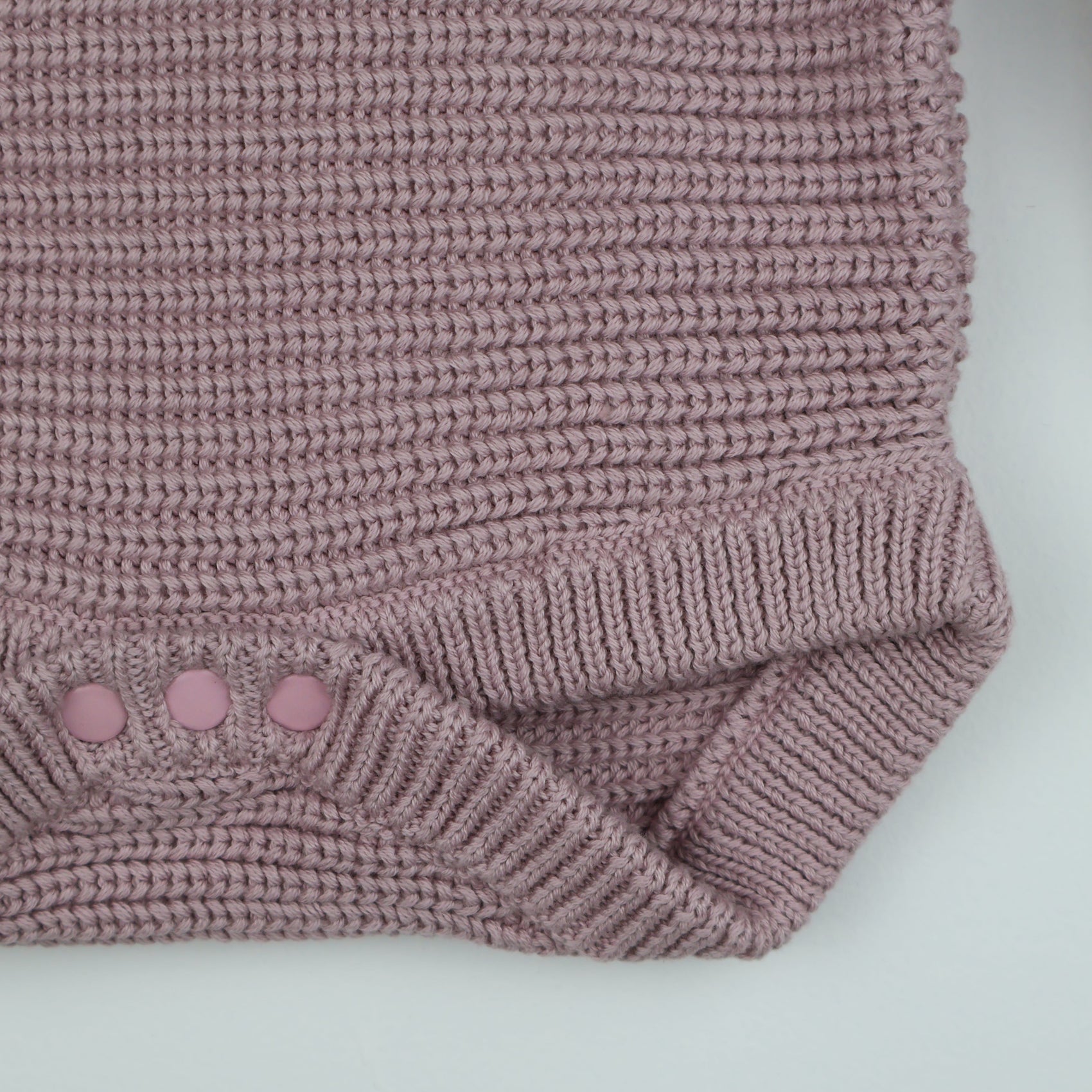 Mauve Desert Long Sleeve Chunky Knit Baby Bodysuit