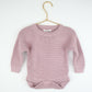 Mauve Desert Long Sleeve Chunky Knit Baby Bodysuit