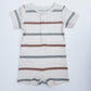 Rye Stripe Mason Short Sleeve Baby Romper