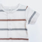 Rye Stripe Mason Short Sleeve Baby Romper