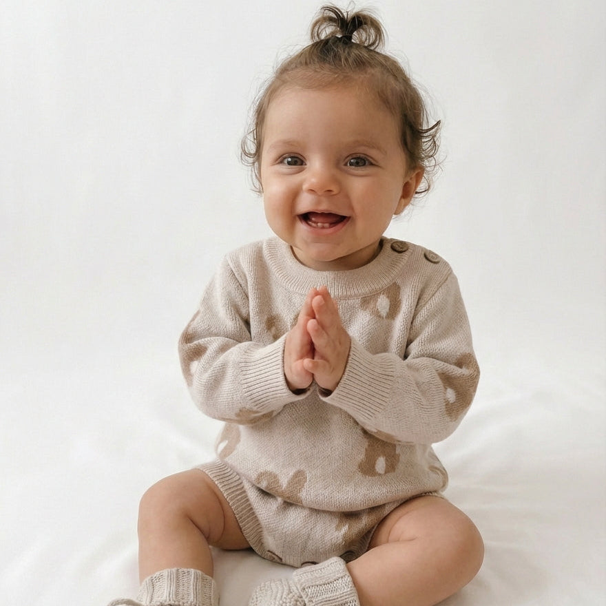 Bunny Jacquard Romper