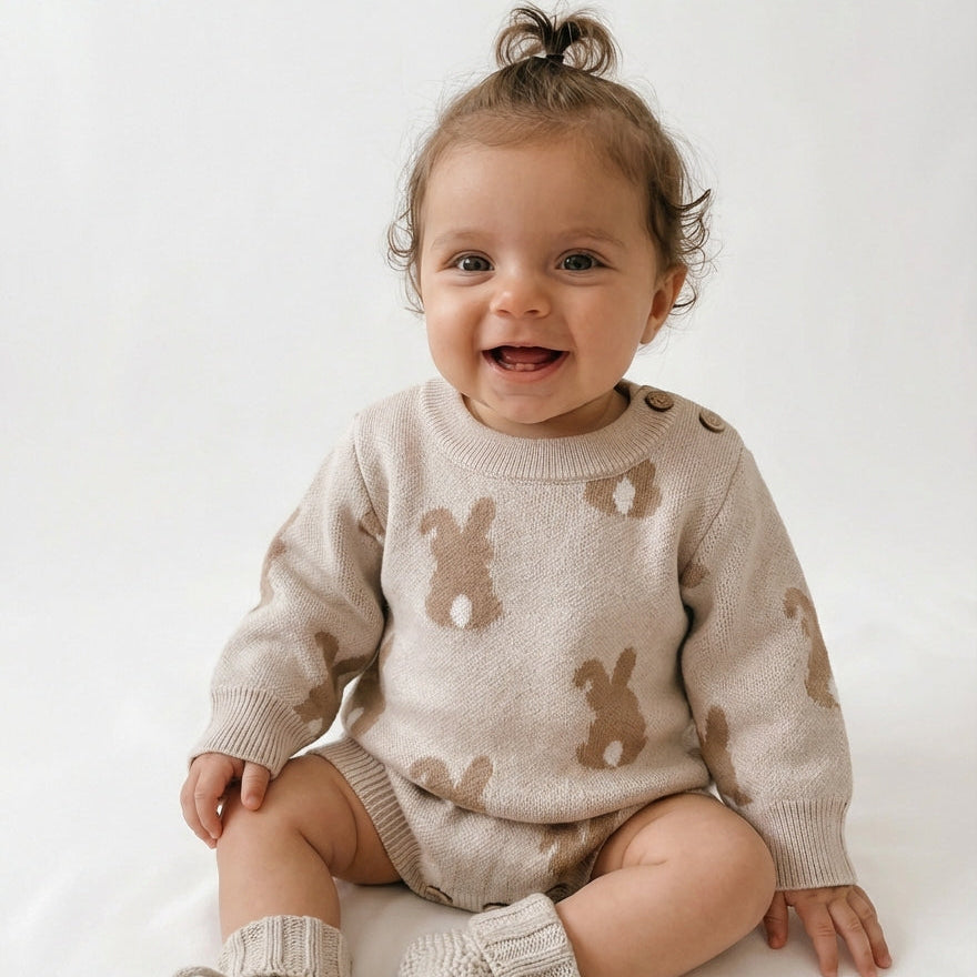 Bunny Jacquard Romper