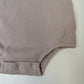 Khaki Cotton Ribbed Baby Bodysuit