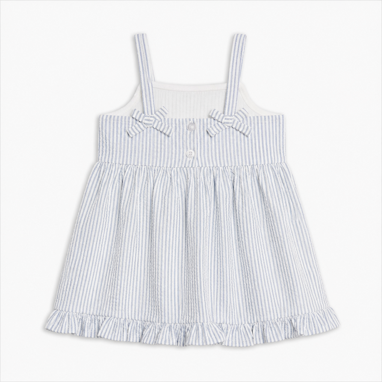 Juliette Seersucker Baby & Kids Tank Dress - Shore Stripe / Sea