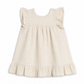 Lorena Seersucker Double Ruffle Sleeve Baby & Kids Dress - Dune Stripe