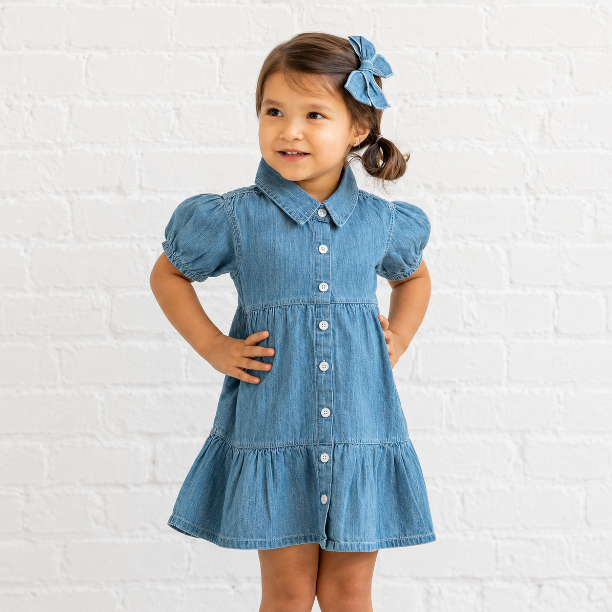 Milly Chambray Baby & Kids Shirt Dress