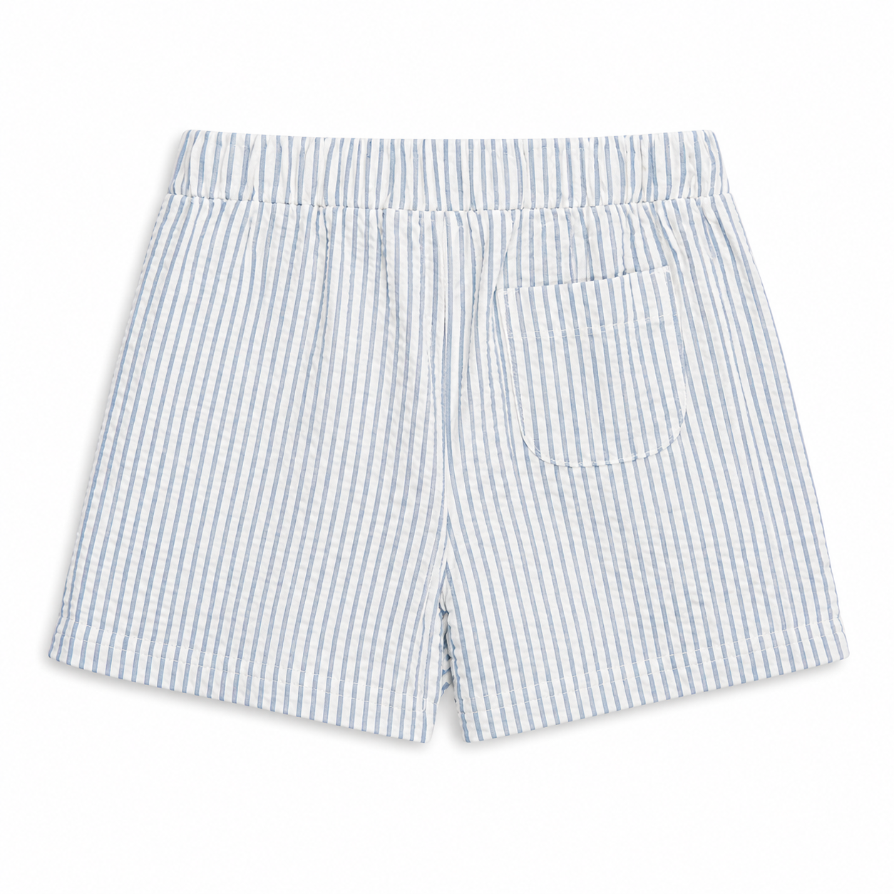 Nixie Seersucker Kids Shorts - Shore Stripe / Sea