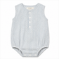 Wren Seersucker Baby Bubble Romper - Shore Stripe / Sea