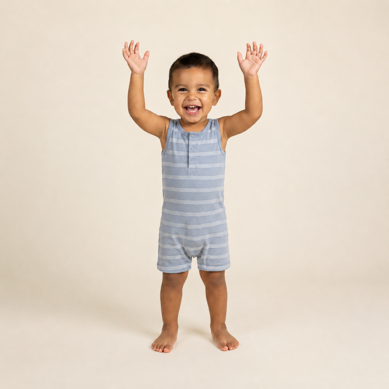 Drew Stripe Baby Nile Romper