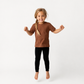 Midnight Ribbed Bamboo Baby Legging