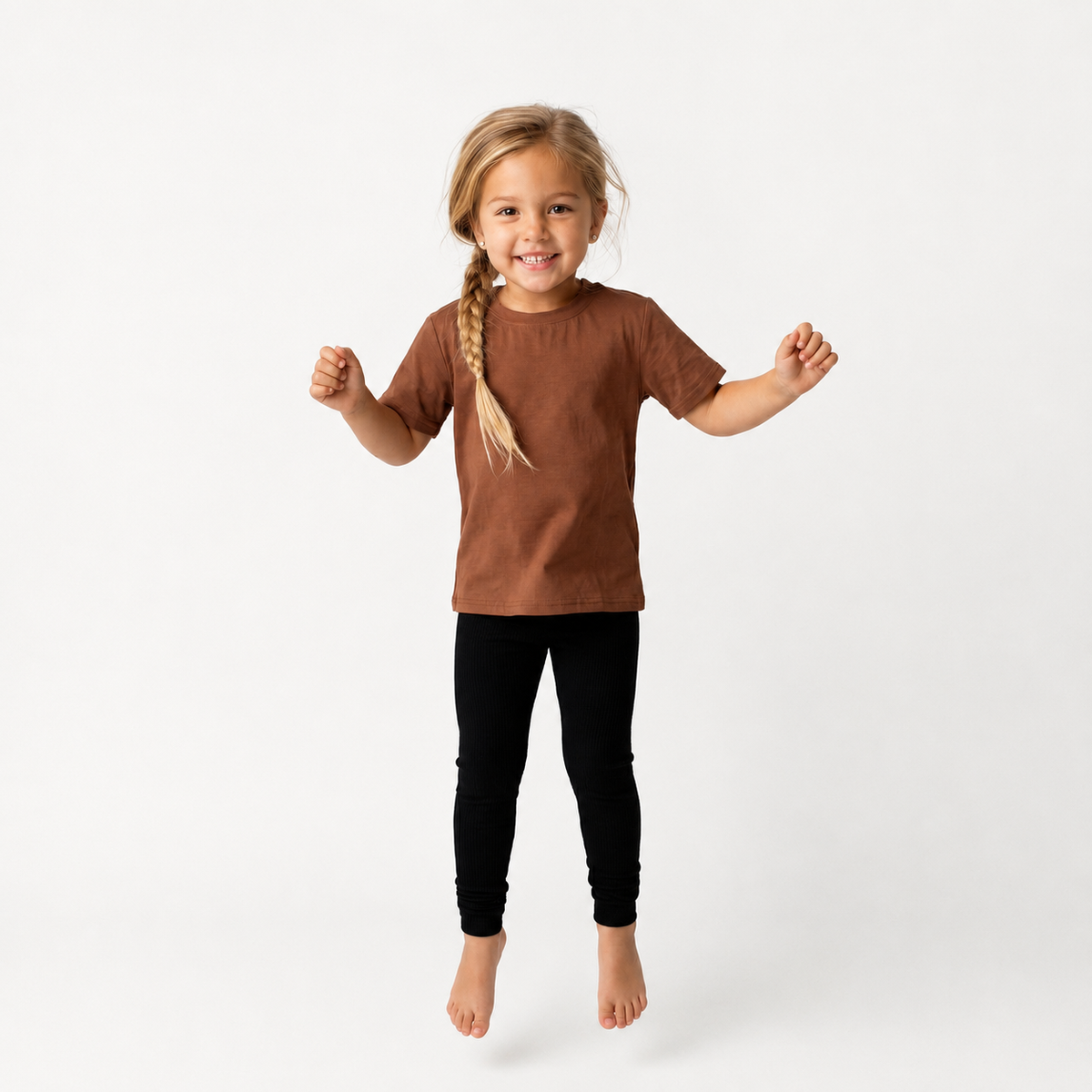 Midnight Ribbed Bamboo Baby Legging