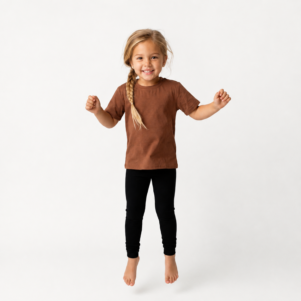 Midnight Ribbed Bamboo Baby Legging