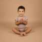 Khaki Cotton Ribbed Baby Bodysuit