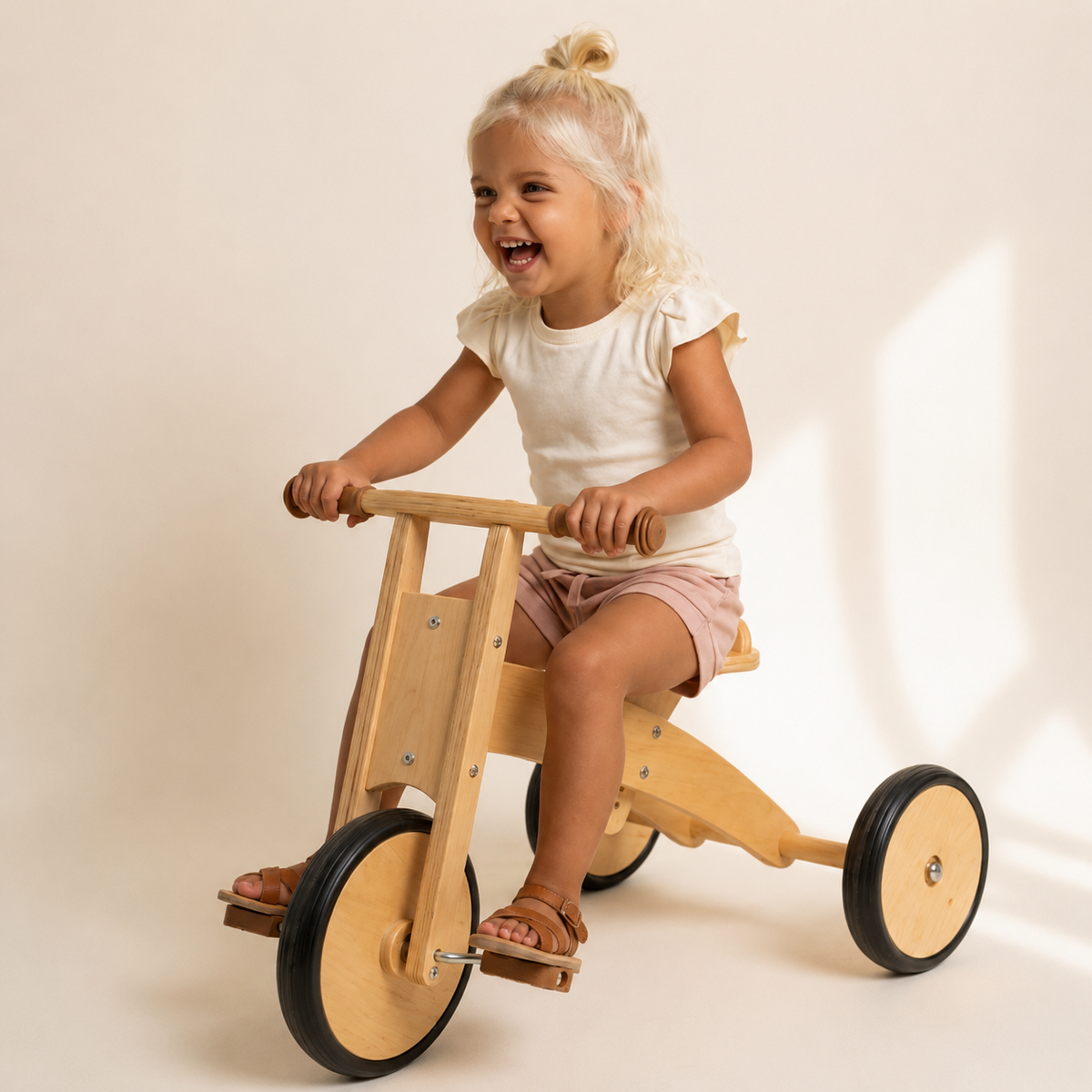 Ivory Pearl Petal Sleeve Kids Tee