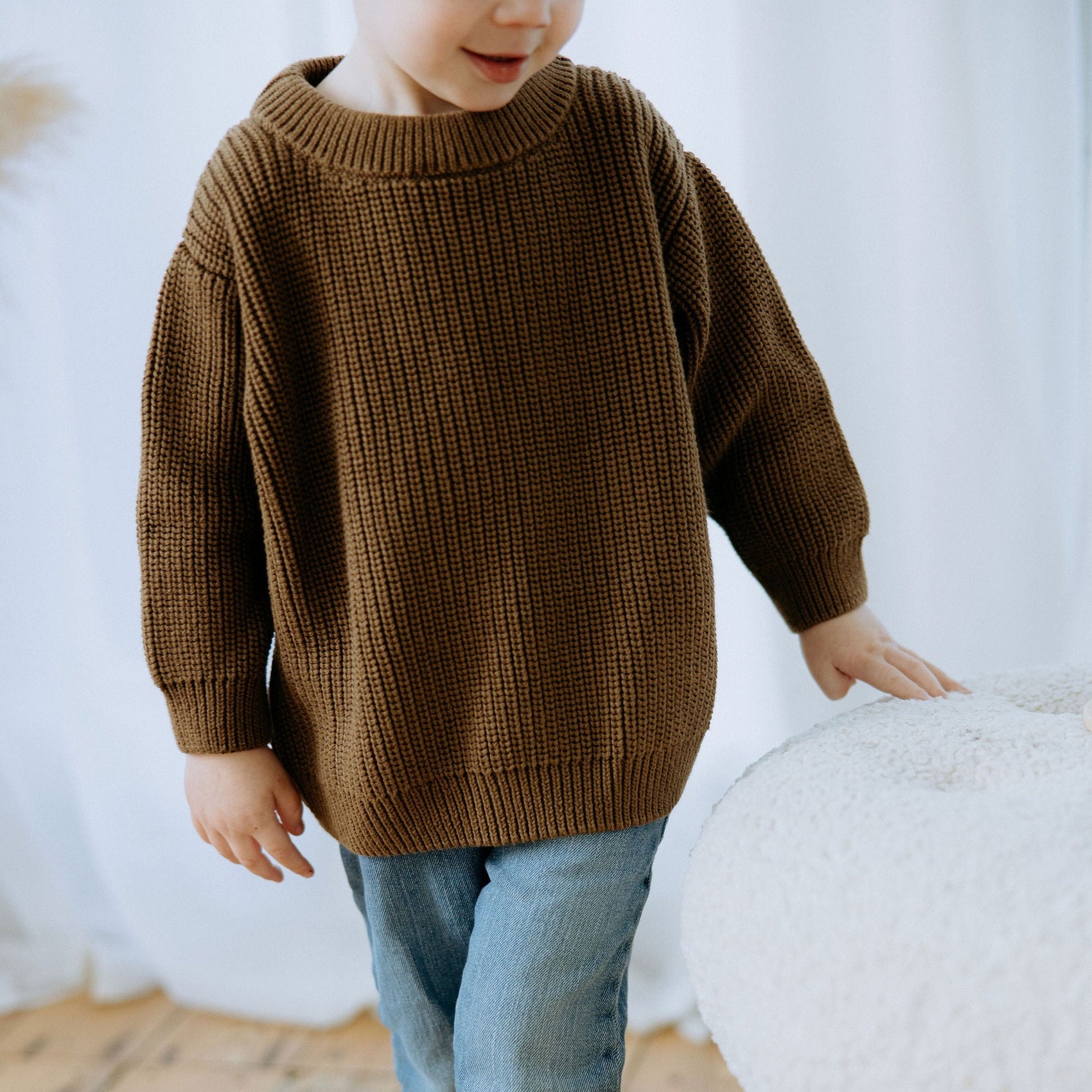Chocolate Kids Chunky Knit Sweater