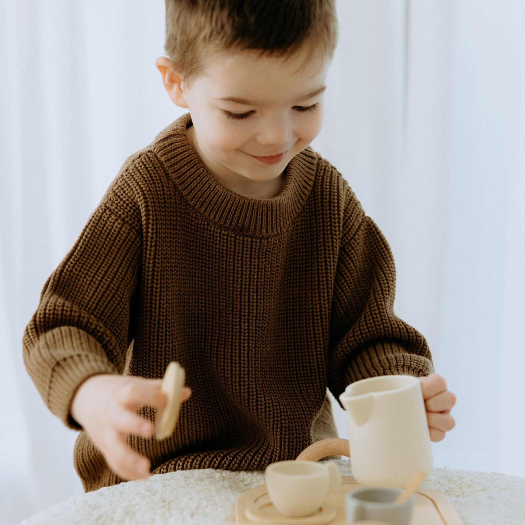 Chocolate Kids Chunky Knit Sweater