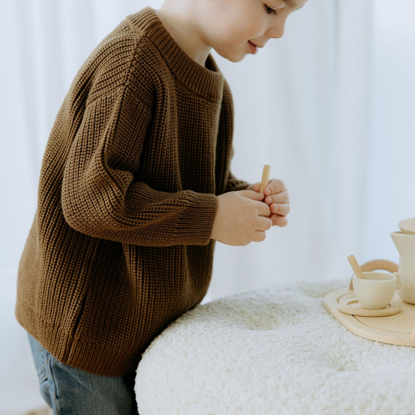 Chocolate Kids Chunky Knit Sweater