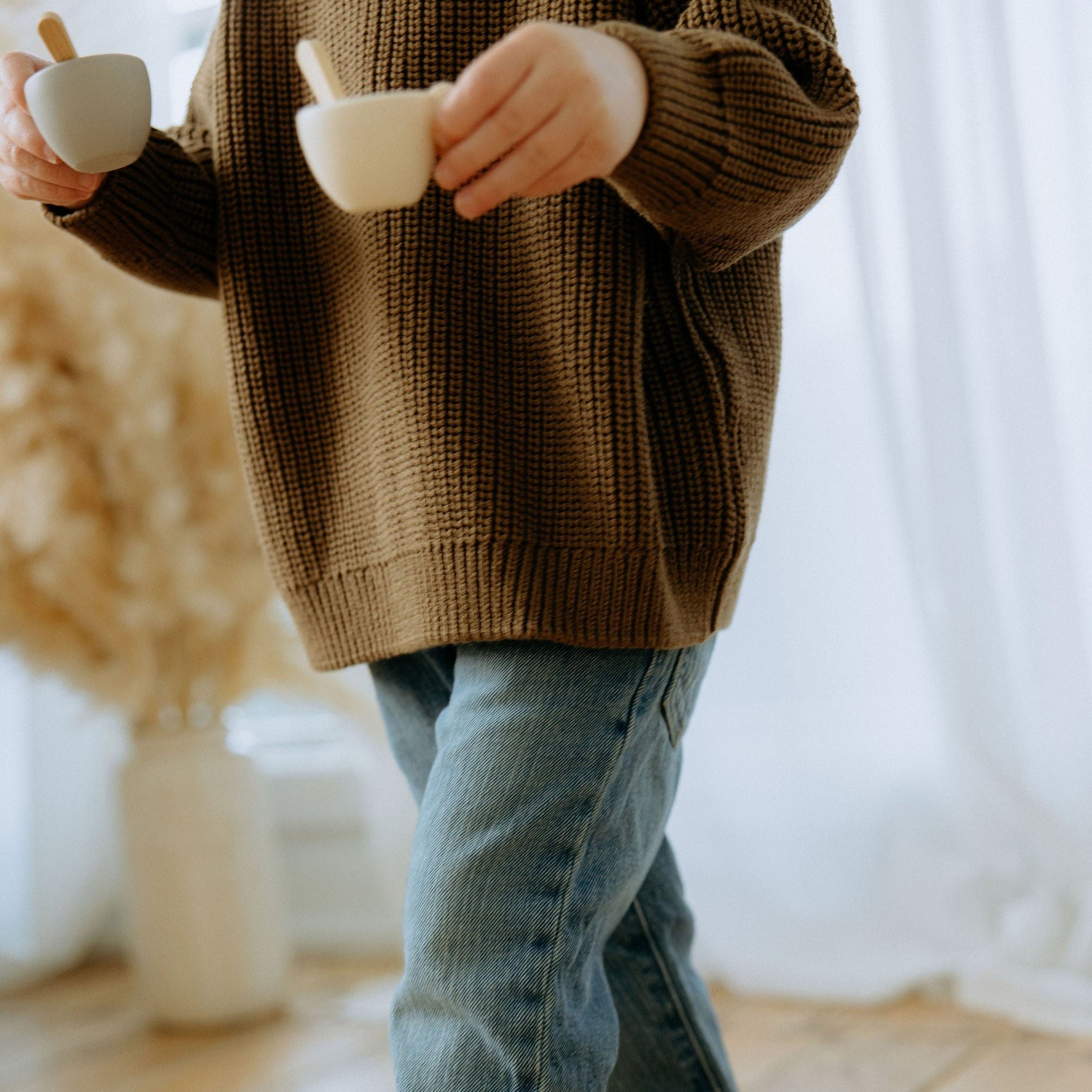 Chocolate Kids Chunky Knit Sweater