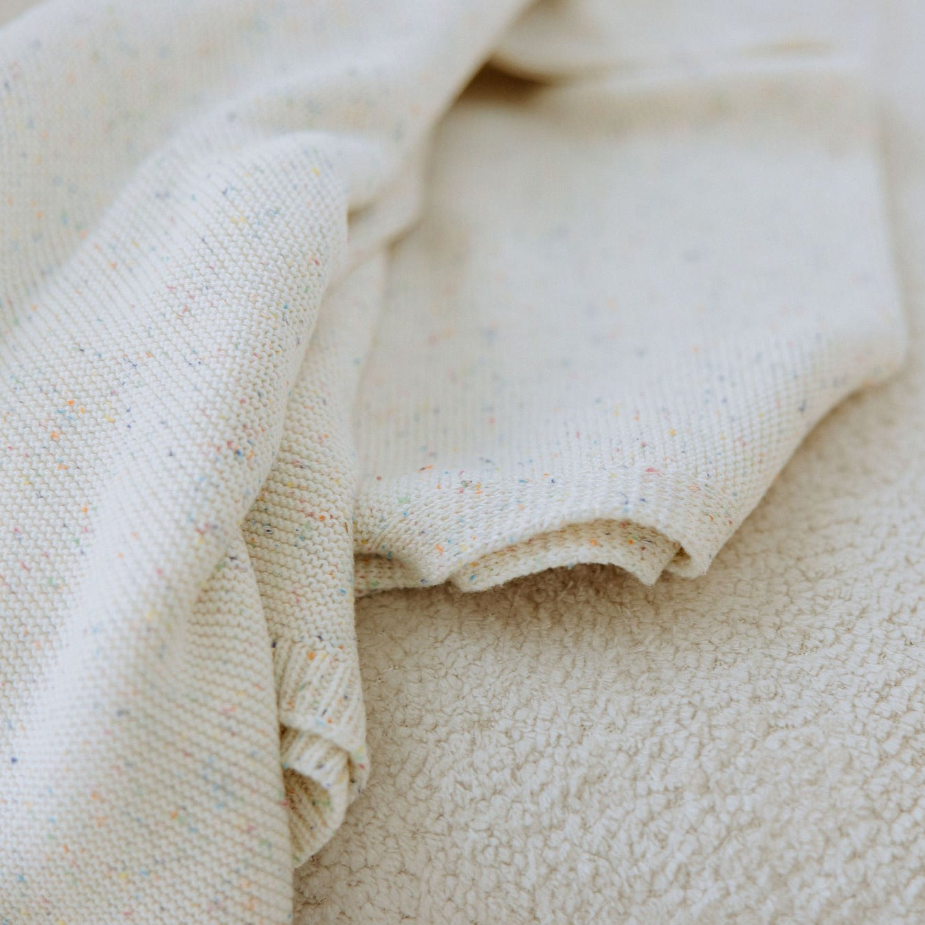 Vanilla Confetti Knit Baby Blanket