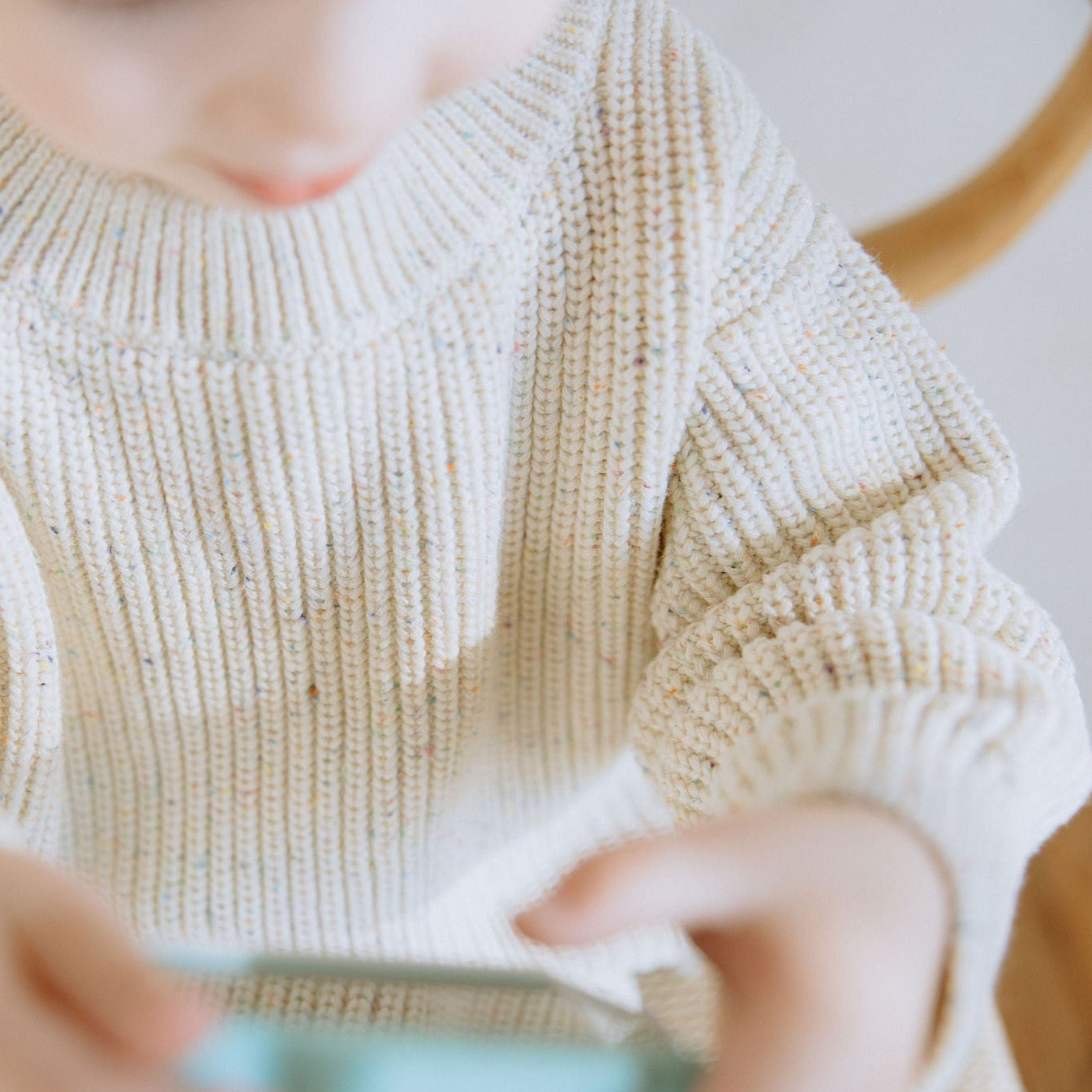 Vanilla Confetti Kids Chunky Knit Sweater