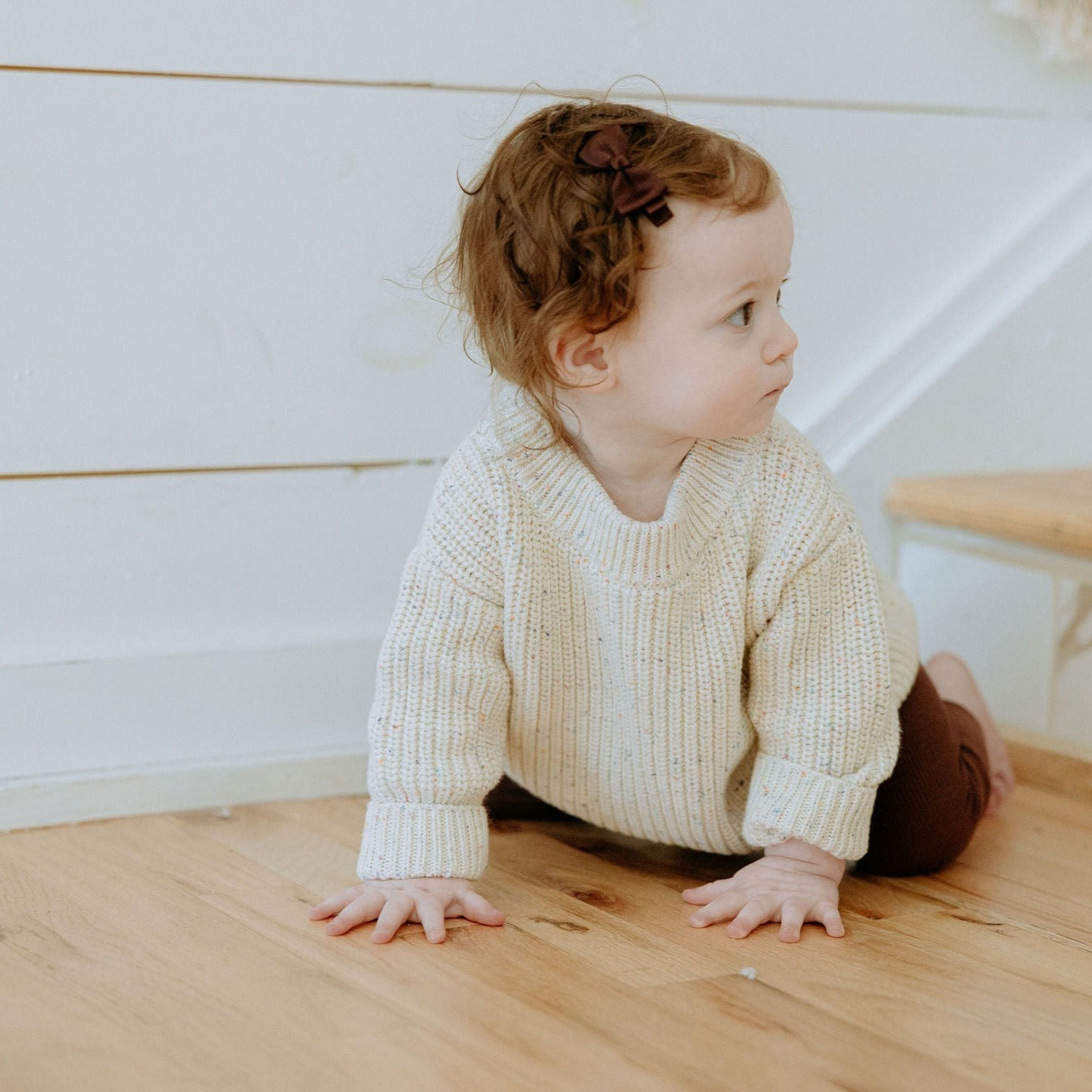 Vanilla Confetti Kids Chunky Knit Sweater