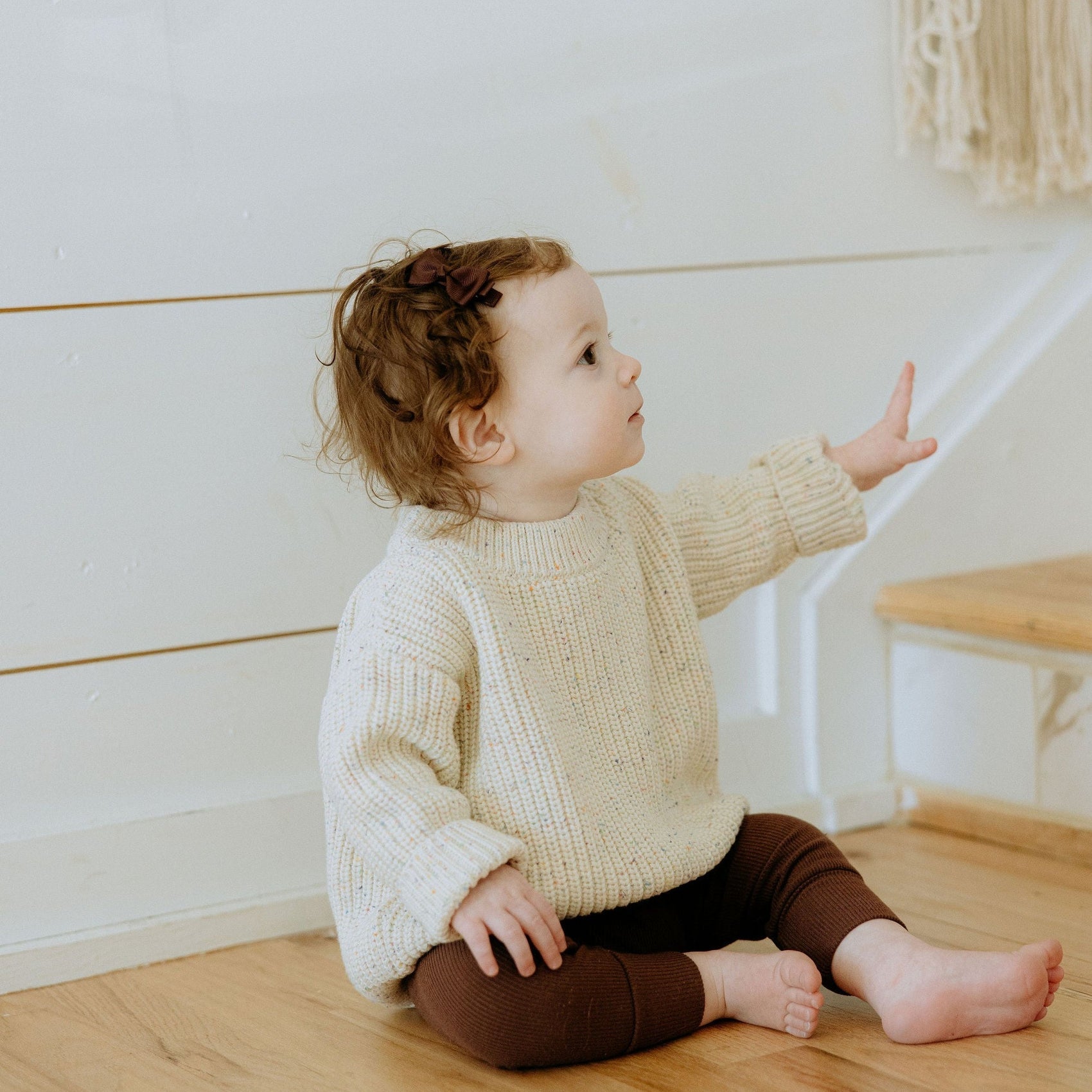 Vanilla Confetti Kids Chunky Knit Sweater