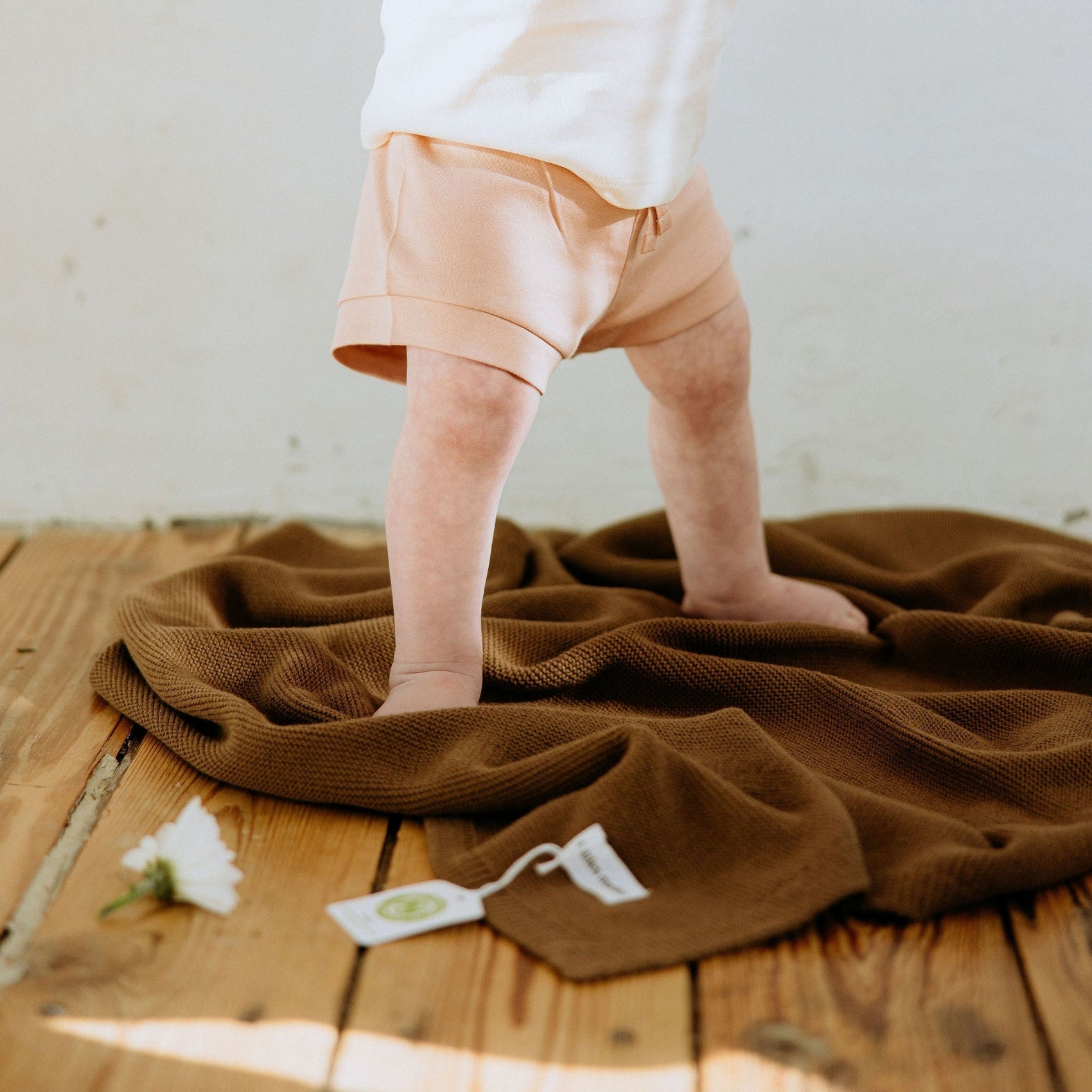 Chocolate Knit Baby Blanket
