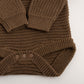 'Chocolate' Long Sleeve Chunky Knit Bodysuit - Preloved