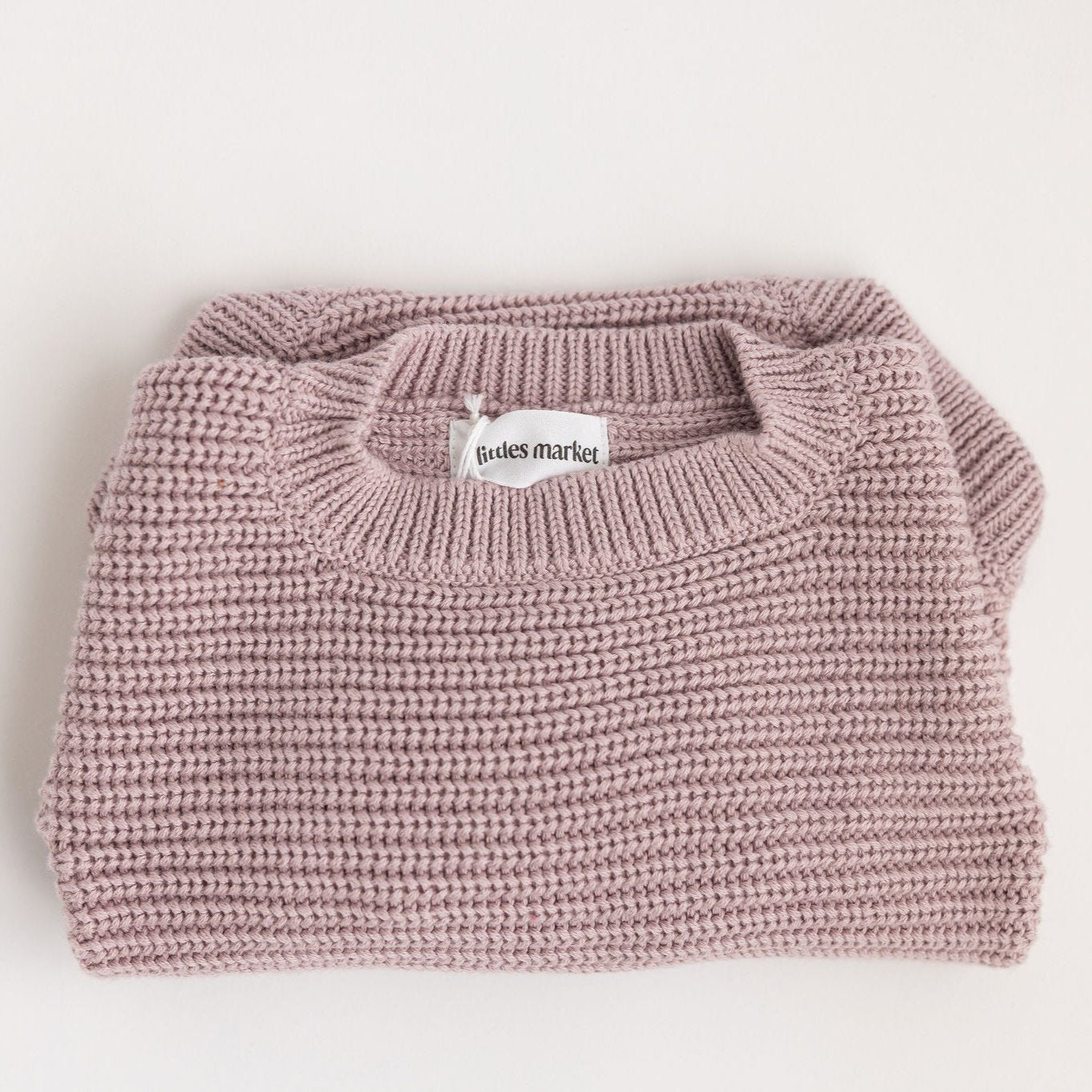 Mauve Desert Long Sleeve Chunky Knit Baby Bodysuit