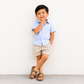 Landon Seersucker Baby & Kids Button Down - Shore Stripe / Sea
